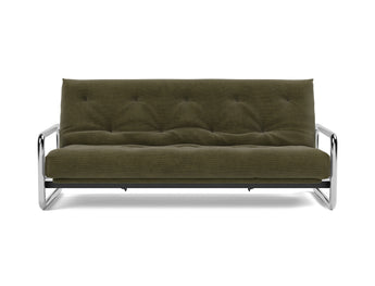 Lomira sovesofa med Classic madras i 316 Cordufine Pine Green, set forfra