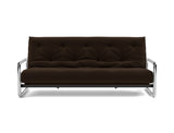 Lomira sovesofa med Latex madras i 358 Taura Chocco, set forfra