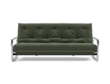 Lomira sovesofa med Spring madras i 413 Esina Olive Green, set forfra
