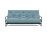 Lomira sovesofa med Latex madras i 525 Mixed Dance Light Blue, set forfra