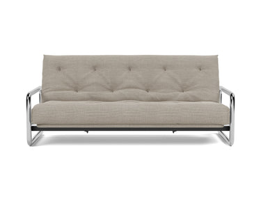 Lomira sovesofa med Latex madras i 579 Kenya Gravel, set forfra