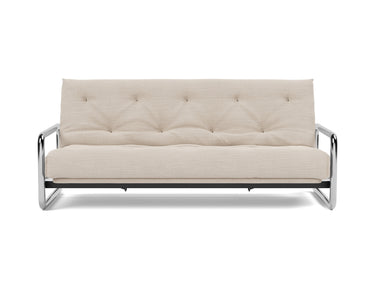 Lomira sovesofa med Spring madras i 612 Blida Sand Grey, set forfra