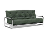Lomira sovesofa med Classic madras i 281 Avella Pine Green, set skråt forfra