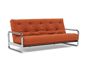 Lomira sovesofa med Classic madras i 412 Esina Rust Orange, set skråt forfra