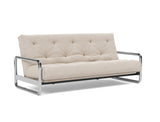 Lomira sovesofa med Classic madras i 612 Blida Sand Grey, set skråt forfra