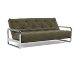 Lomira sovesofa med Classic madras i 316 Cordufine Pine Green, med ryglænet lænet tilbage