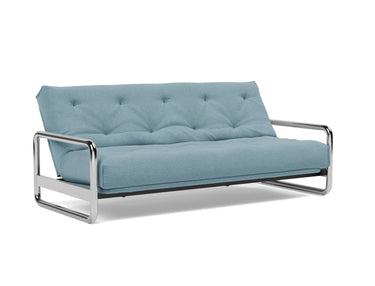 Lomira sovesofa med Classic madras i 525 Mixed Dance Light Blue, med ryglænet lænet tilbage
