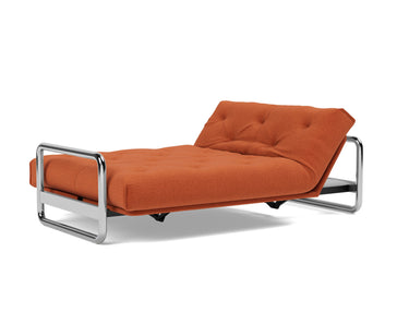 Lomira sovesofa med Classic madras i 412 Esina Rust Orange, med hovedenden hævet