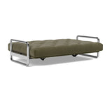Lomira sovesofa med Classic madras i 316 Cordufine Pine Green, slået ud til seng