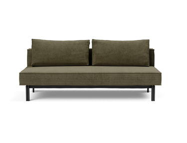 Sly sovesofa i 316 Cordufine Pine Green, set forfra