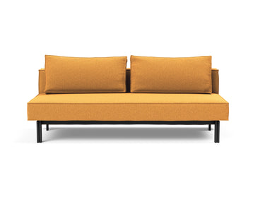 Sly sovesofa i 536 Bouclé Ochre, set forfra