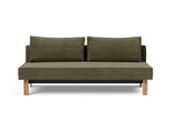 Sly Wood sovesofa i 316 Cordufine Pine Green, set forfra