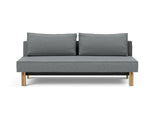 Sly Wood sovesofa i 320 Corocco Shadow Grey, set forfra