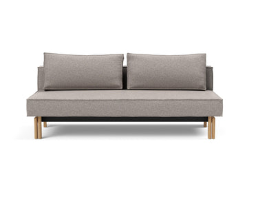 Sly Wood sovesofa i 321 Corocco Warm Grey, set forfra