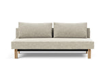 Sly Wood sovesofa i 357 Taura Off White, set forfra