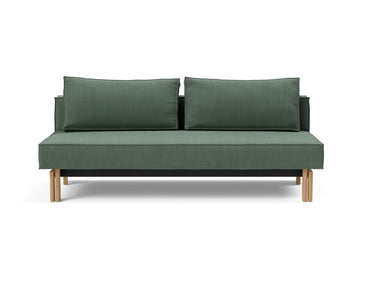 Sly Wood sovesofa i 518 Elegance Green, set forfra