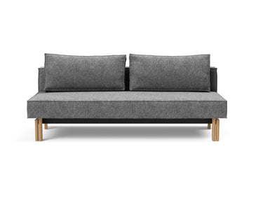 Sly Wood sovesofa i 563 Twist Charcoal, set forfra