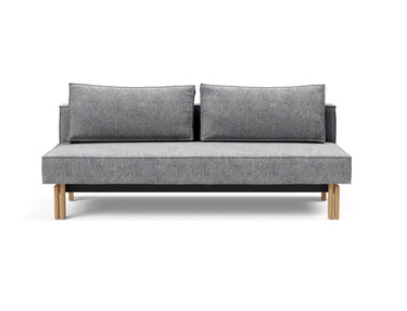 Sly Wood sovesofa i 565 Twist Granite, set forfra