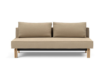 Sly Wood sovesofa i 587 Phobos Mocha, set forfra