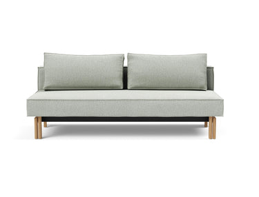 Sly Wood sovesofa i 888 Mozart Slate Brown, set forfra