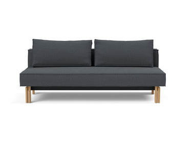 Sly Wood sovesofa i 894 Mozart Grey Bronze, set forfra