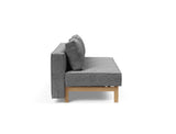 Sly Wood sovesofa i 563 Twist Charcoal, set fra siden
