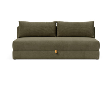 Osvald sovesofa i 316 Cordufine Pine Green, set forfra