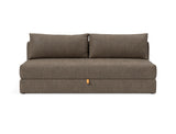 Osvald sovesofa i 411 Esina Cedar Brown, set forfra