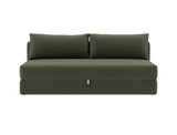 Osvald sovesofa i 413 Esina Olive Green, set forfra