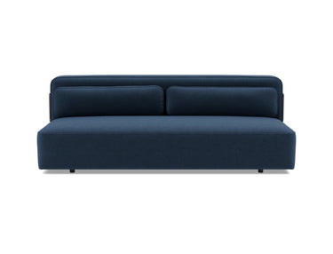 Yonata sovesofa i 414 Esina Indigo Blue, set forfra
