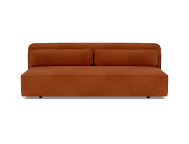 Yonata sovesofa i 595 Corduroy Burnt Orange, set forfra