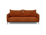 Malloy sovesofa i 595 Corduroy Burnt Orange, set forfra