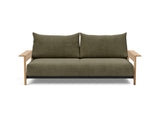 Malloy Wood sovesofa i 316 Cordufine Pine Green, set forfra