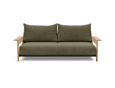 Malloy Wood sovesofa i 316 Cordufine Pine Green, set forfra