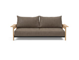 Malloy Wood sovesofa i 411 Esina Cedar Brown, set forfra