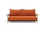 Malloy Wood sovesofa i 412 Esina Rust Orange, set forfra