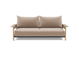 Malloy Wood sovesofa i 417 Esina Mocha, set forfra