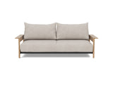 Malloy Wood sovesofa i 471 Yuveno Sand, set forfra