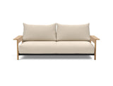 Malloy Wood sovesofa i 586 Phobos Latte, set forfra