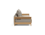 Malloy Wood sovesofa i 579 Kenya Gravel, set fra siden