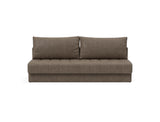 Akello sovesofa i 411 Esina Cedar Brown, set forfra