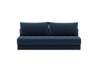 Akello sovesofa i 414 Esina Indigo Blue, set forfra