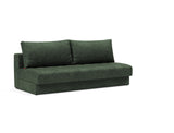 Akello sovesofa i 281 Avella Pine Green, set skråt forfra