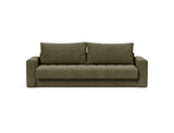Akello sovesofa med armlæn i 316 Cordufine Pine Green, set forfra