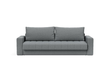 Akello sovesofa med armlæn i 320 Corocco Shadow Grey, set forfra