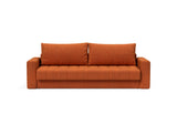 Akello sovesofa med armlæn i 412 Esina Rust, set forfra