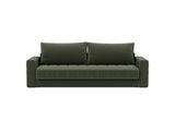 Akello sovesofa med armlæn i 413 Esina Olive Green, set forfra