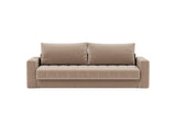 Akello sovesofa med armlæn i 417 Esina Mocha, set forfra