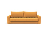 Akello sovesofa med armlæn i 536 Bouclé Ochre, set forfra