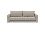 Akello sovesofa med armlæn i 579 Kenya Gravel, set forfra